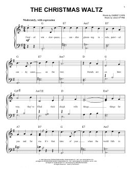 page one of The Christmas Waltz (Very Easy Piano)