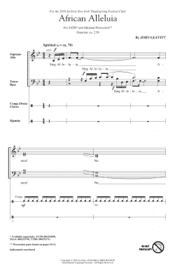 page one of African Alleluia (SATB Choir)