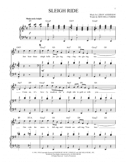 page one of Sleigh Ride (Piano & Vocal)