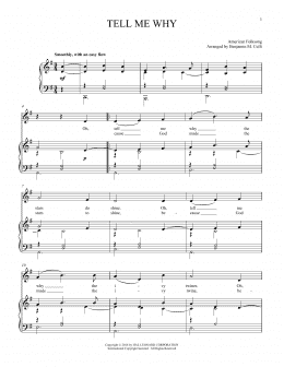 page one of Tell Me Why (Piano & Vocal)