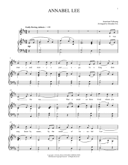 page one of Annabel Lee (Piano & Vocal)