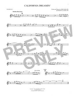 page one of California Dreamin' (Tenor Sax Solo)