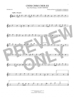 page one of Chim Chim Cher-ee (from Mary Poppins) (Tenor Sax Solo)