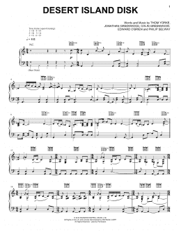 page one of Desert Island Disk (Piano, Vocal & Guitar Chords (Right-Hand Melody))