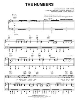 page one of The Numbers (Piano, Vocal & Guitar Chords (Right-Hand Melody))