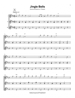 page one of Jingle Bells (Ukulele Ensemble)