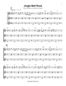 page one of Jingle Bell Rock (Ukulele Ensemble)