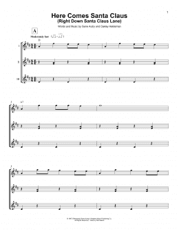 page one of Here Comes Santa Claus (Right Down Santa Claus Lane) (Ukulele Ensemble)