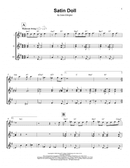 page one of Satin Doll (Ukulele Ensemble)