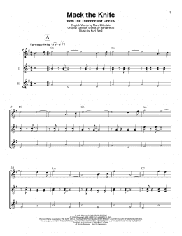 page one of Mack The Knife (Ukulele Ensemble)