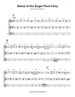 page one of Dance Of The Sugar Plum Fairy (from The Nutcracker) (Ukulele Ensemble)