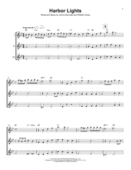 page one of Harbor Lights (Ukulele Ensemble)