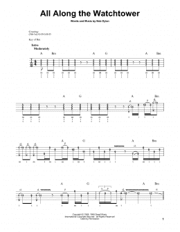 page one of All Along The Watchtower (Banjo Tab)