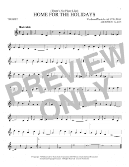 page one of (There's No Place Like) Home For The Holidays (Trumpet Solo)