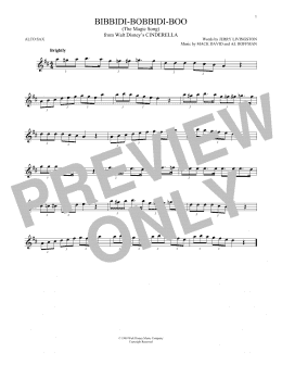 page one of Bibbidi-Bobbidi-Boo (The Magic Song) (from Cinderella) (Alto Sax Solo)