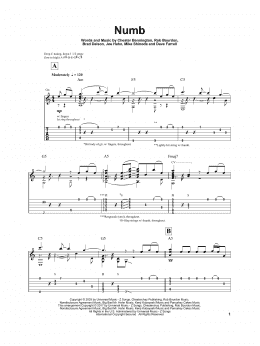 page one of Numb (Solo Guitar)