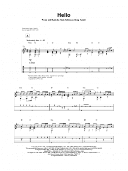 page one of Hello (Solo Guitar)