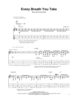 page one of Every Breath You Take (Solo Guitar)