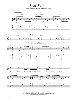 page one of Free Fallin' (Solo Guitar)