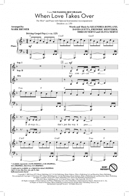 page one of When Love Takes Over (SSA Choir)