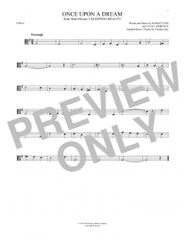 page one of Once Upon A Dream (Viola Solo)