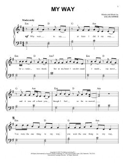 page one of My Way (Very Easy Piano)