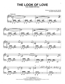 page one of The Look Of Love (Piano Solo)