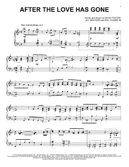 page one of After The Love Has Gone (Piano Solo)