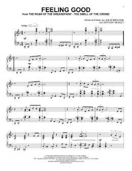 page one of Feeling Good (Piano Solo)