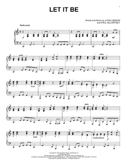 page one of Let It Be (Piano Solo)