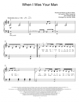 page one of When I Was Your Man (Educational Piano)