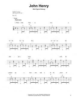 page one of John Henry (Banjo Tab)