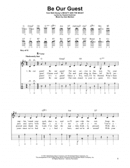 page one of Be Our Guest (from Beauty And The Beast) (Banjo Tab)