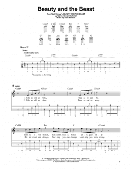 page one of Beauty And The Beast (Banjo Tab)