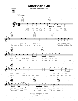 page one of American Girl (Ukulele)