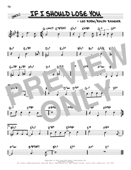 page one of If I Should Lose You (Real Book – Enhanced Chords)