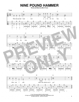 page one of Nine Pound Hammer (Banjo Tab)