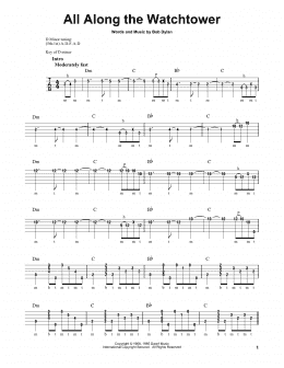 page one of All Along The Watchtower (Banjo Tab)