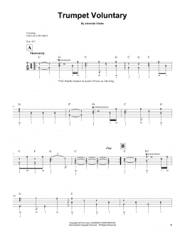 page one of Trumpet Voluntary (Banjo Tab)