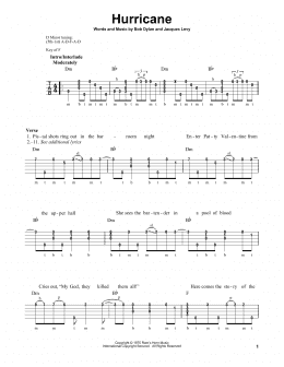 page one of Hurricane (Banjo Tab)