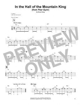 page one of In The Hall Of The Mountain King (Banjo Tab)