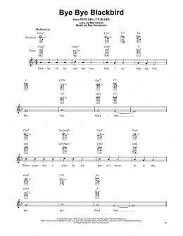 page one of Bye Bye Blackbird (Banjo Tab)