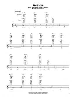 page one of Avalon (Banjo Tab)