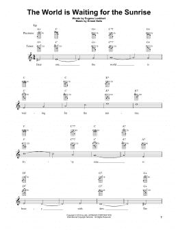 page one of The World Is Waiting For The Sunrise (Banjo Tab)