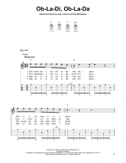 page one of Ob-La-Di, Ob-La-Da (Banjo Tab)