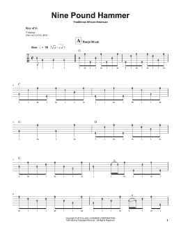 page one of Nine Pound Hammer (Banjo Tab)