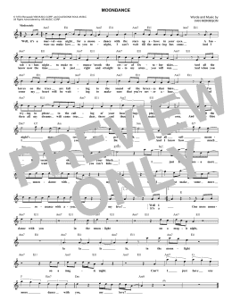 page one of Moondance (Lead Sheet / Fake Book)