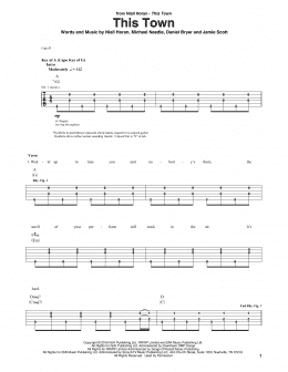 page one of This Town (Guitar Rhythm Tab)