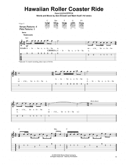 page one of Hawaiian Roller Coaster Ride (Easy Guitar Tab)