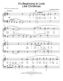 page one of It's Beginning To Look Like Christmas (Educational Piano)